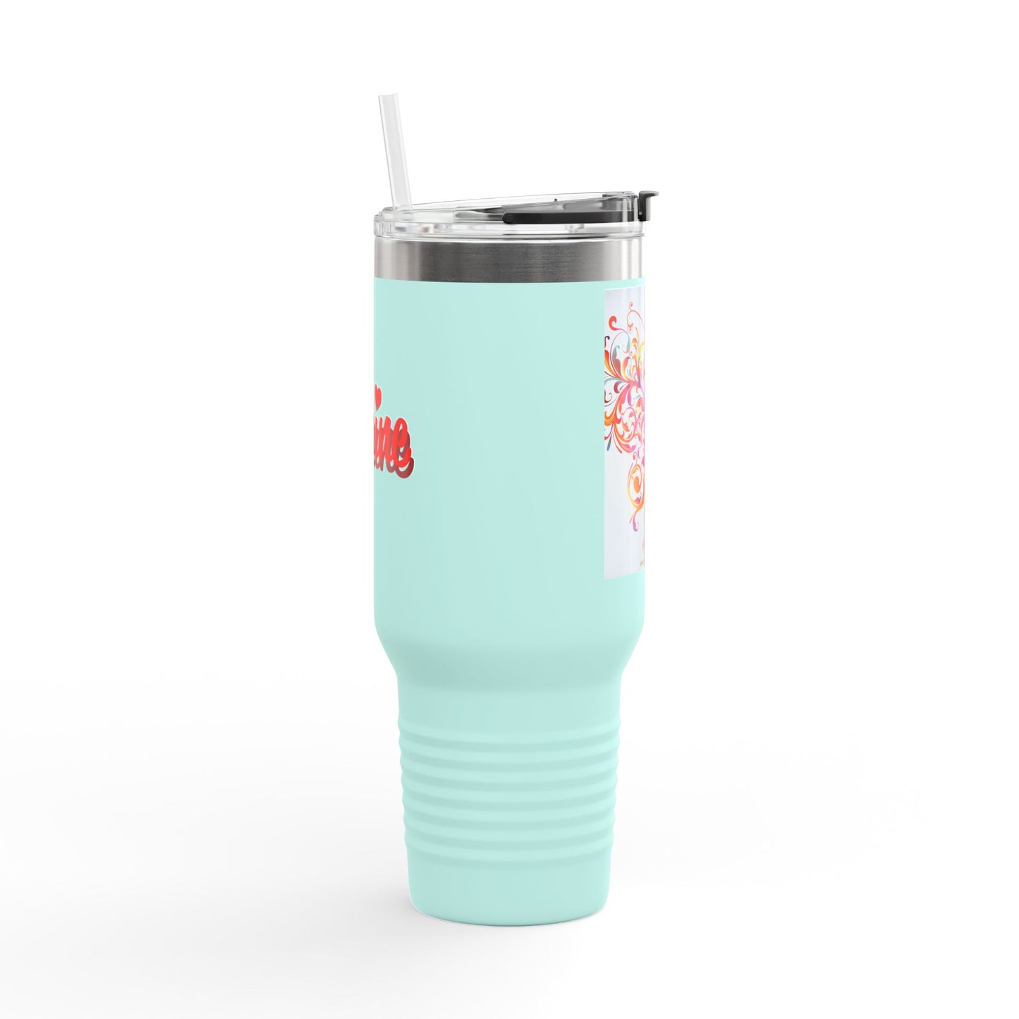 Elegant Insulated Travel Mug | 40oz with Nature-Inspired Design