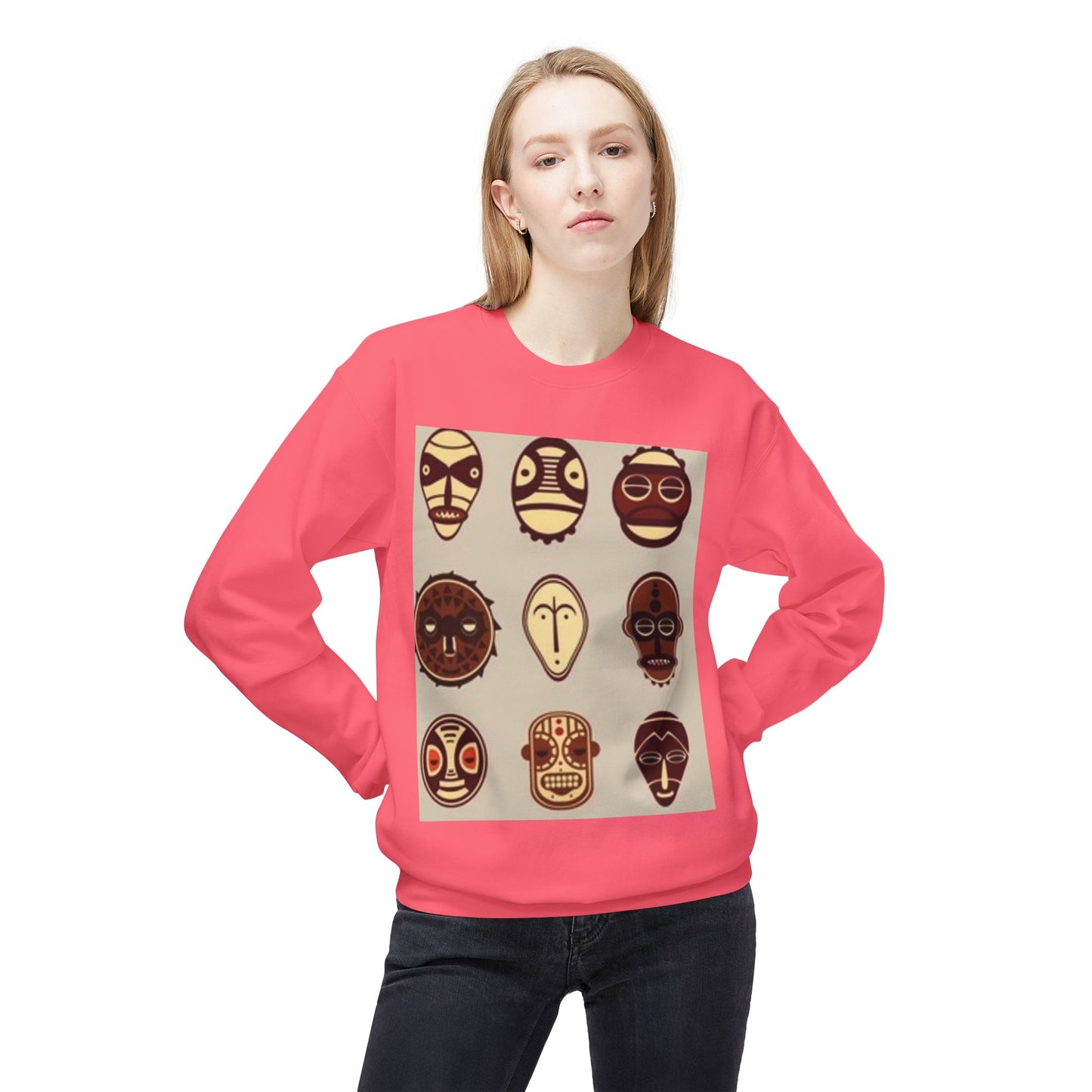 Artistic Horse Illustration Fleece Crewneck Sweatshirt - Unisex
