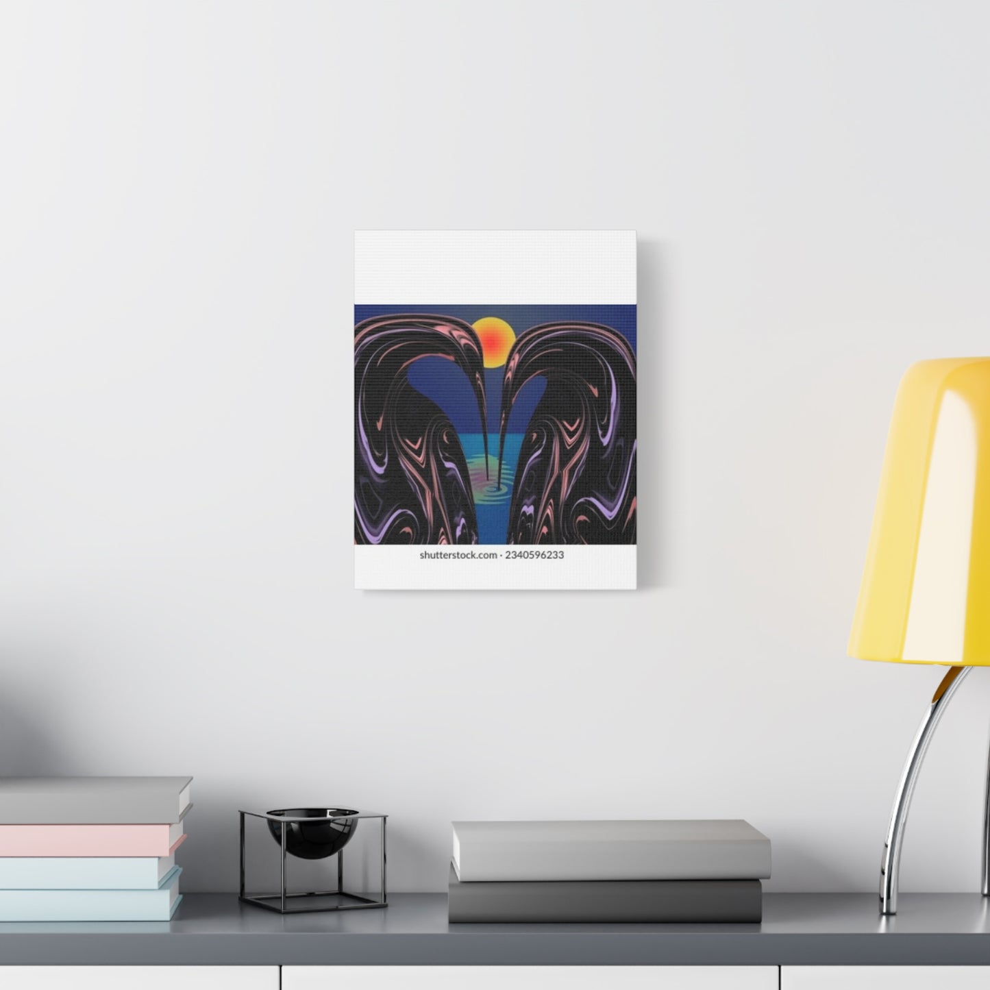 Romantic Abstract Canvas Art - Heart-Shaped Design for Home Decor