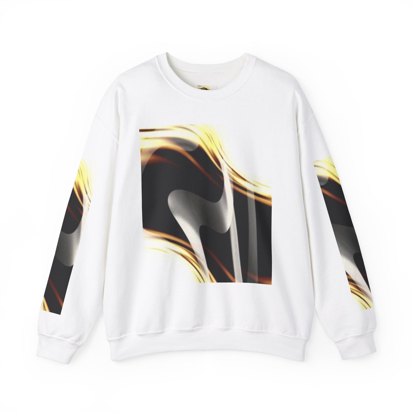 Abstract Wave Unisex Crewneck Sweatshirt - Modern Art Design
