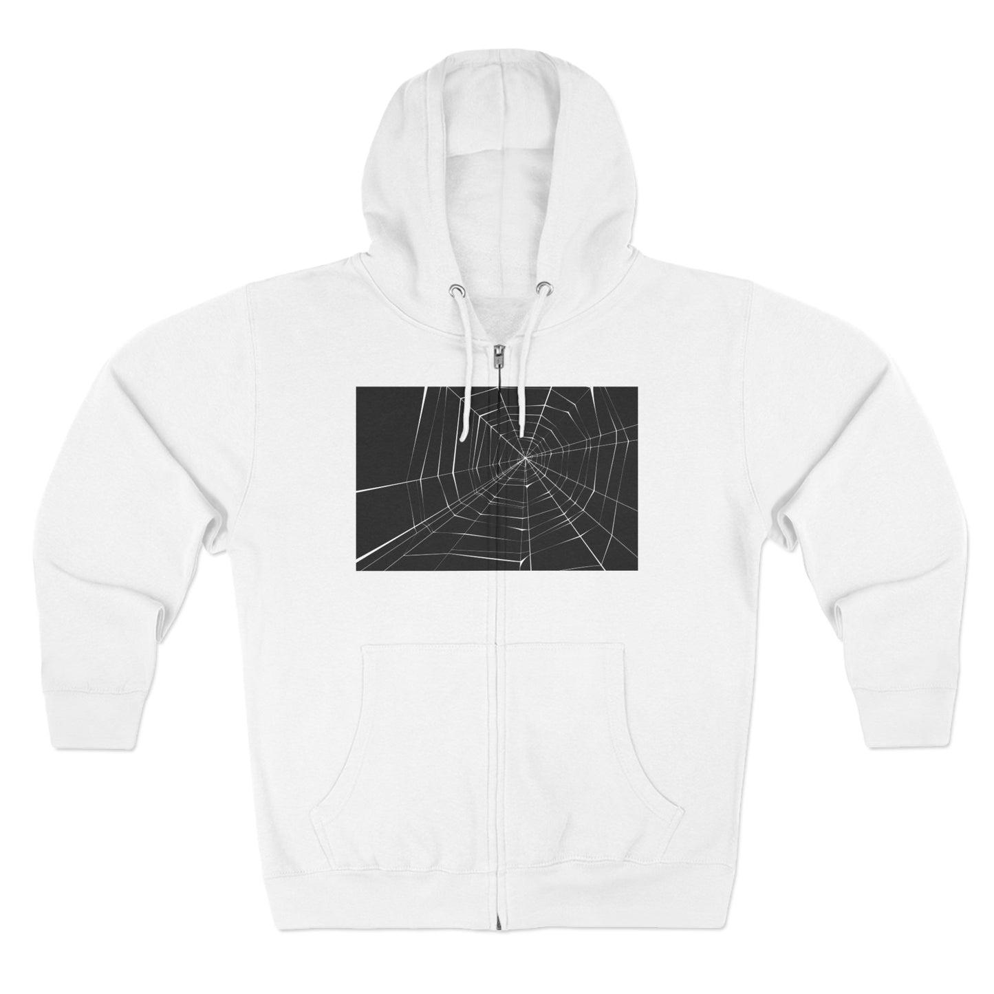 Sleek Spiderweb Unisex Zip Hoodie – Perfect for Halloween or Casual Wear