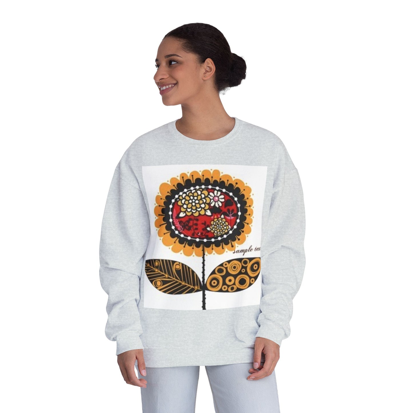 Floral Graphic Sweatshirt - Cozy Unisex Crewneck for All Occasions