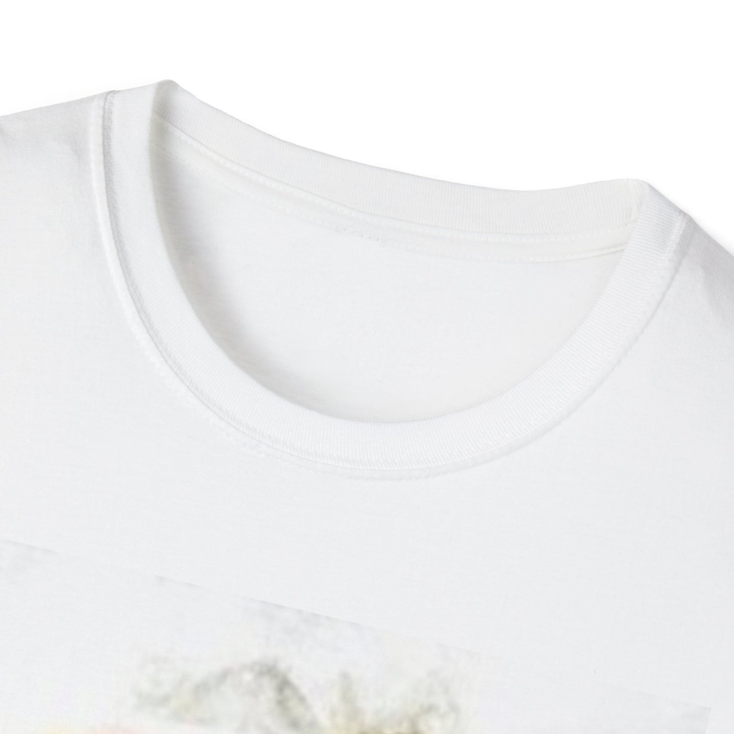 Playful Rabbit Design Unisex Softstyle T-Shirt - Perfect for Spring Celebrations