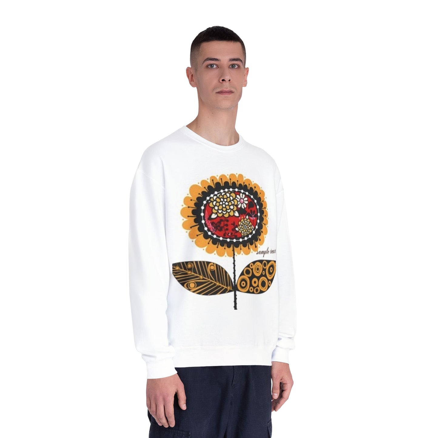 Floral Graphic Sweatshirt - Cozy Unisex Crewneck for All Occasions