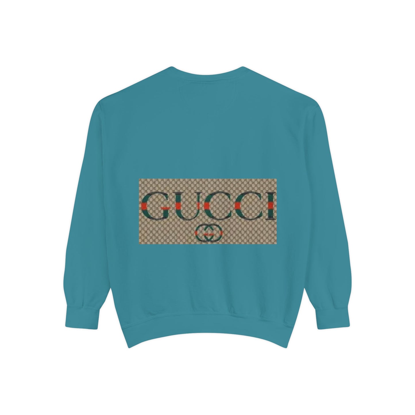 Fashionable Unisex Garment-Dyed Sweatshirt with GUCCI Design