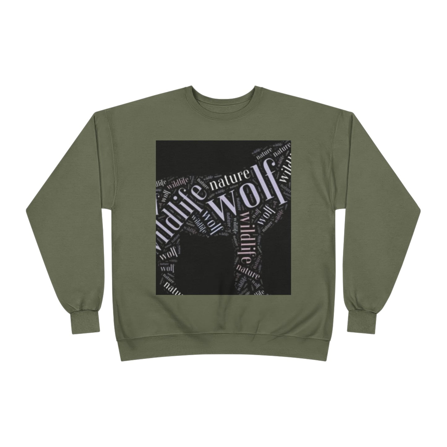 Unisex Eco-Friendly Wolf Graphic Crewneck Sweatshirt - Nature Lover Gift