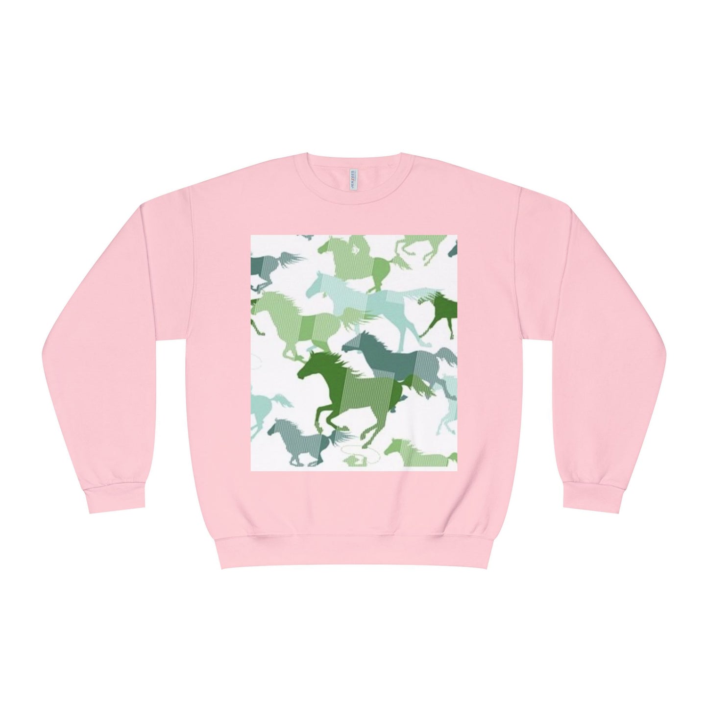 Equestrian Spirit Unisex Crewneck Sweatshirt - Green Horse Design