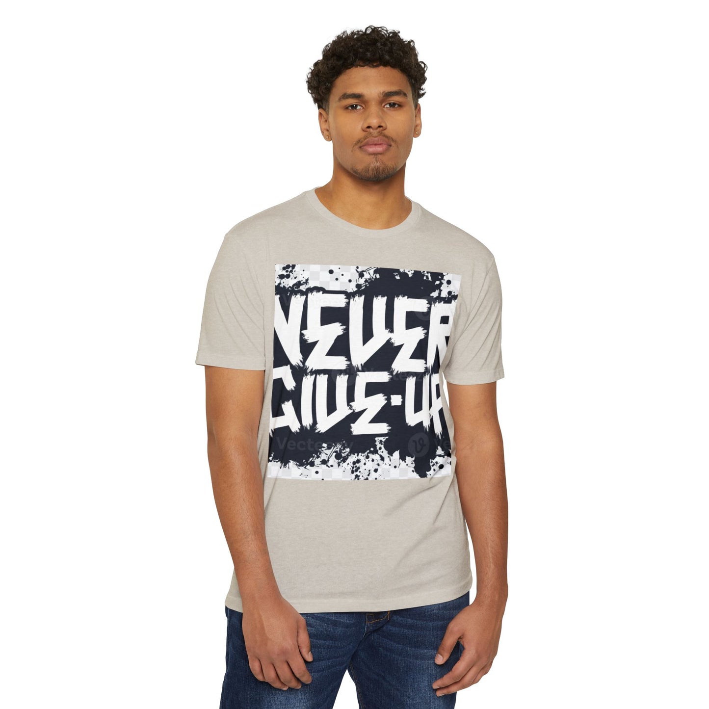 Unisex Motivational T-Shirt - "Never Give Up" Inspirational Tee