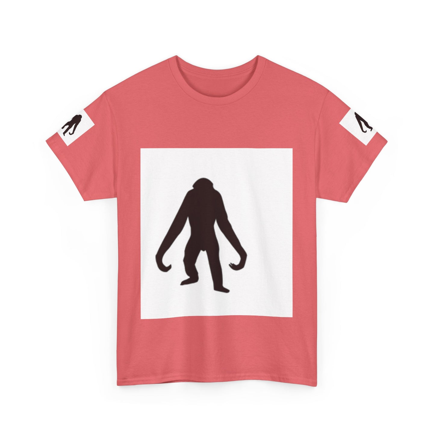 Unisex Heavy Cotton Tee - Bold Monkey Silhouette Tee for Animal Lovers