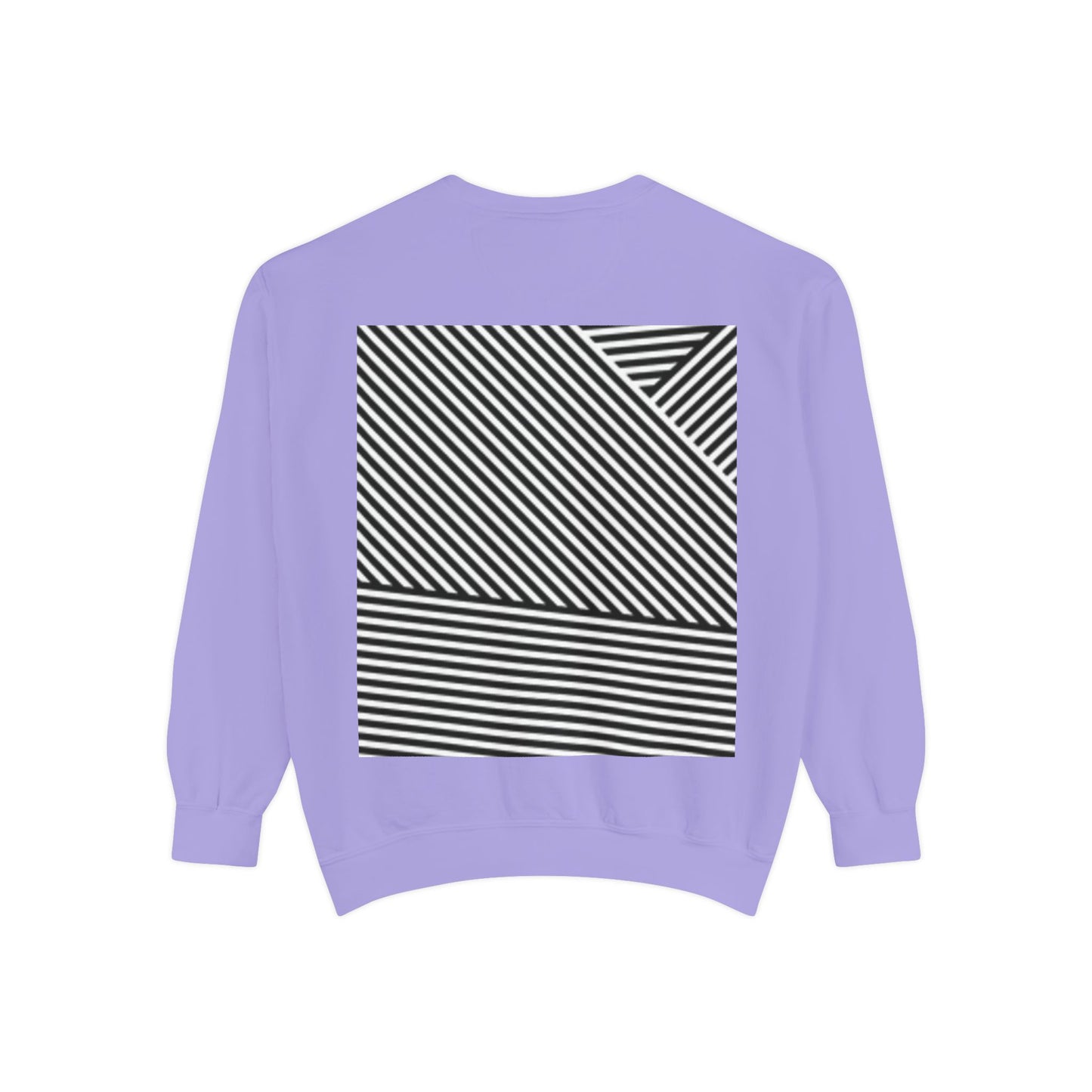 Unique Unisex Garment-Dyed Sweatshirt with Intricate Graphic Design