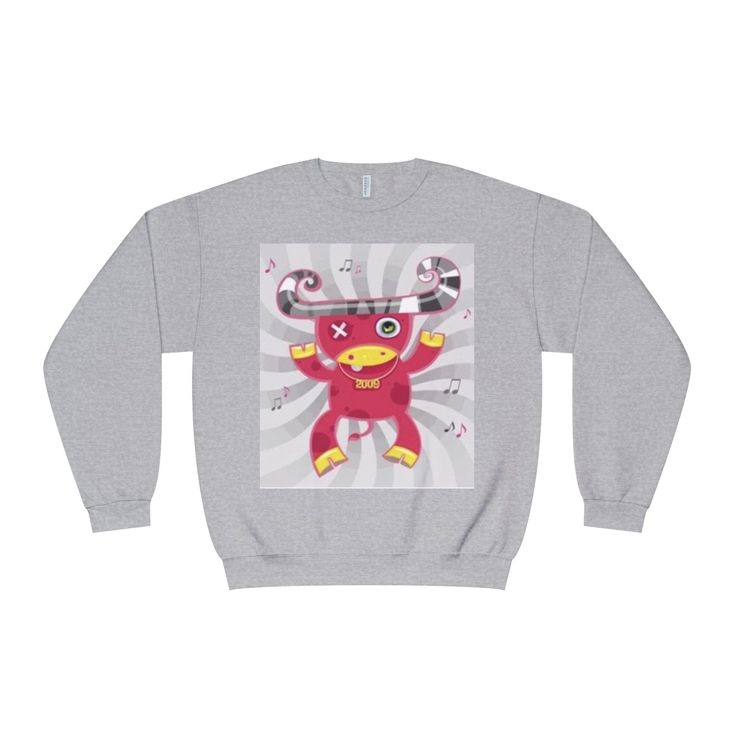 Fun Cartoon Monster Crewneck Sweatshirt - Unisex