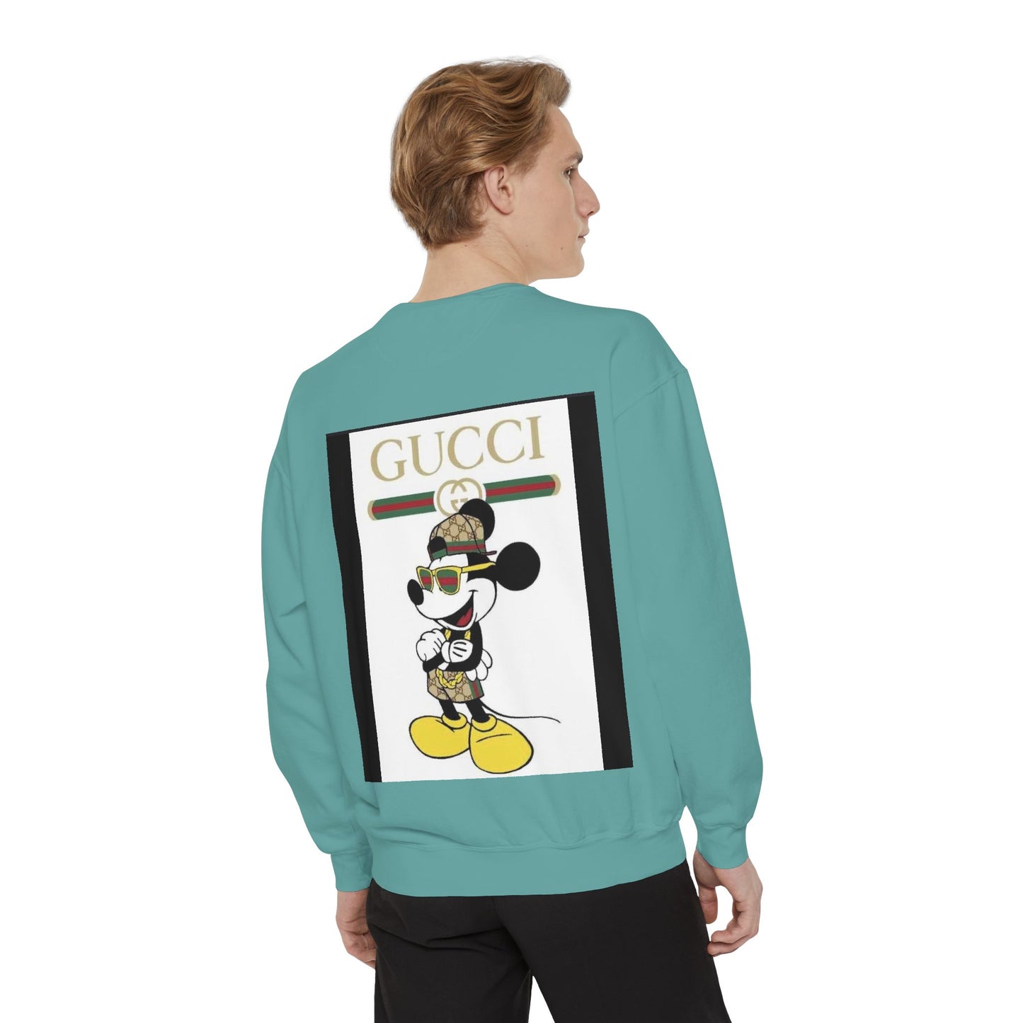 Mickey Mouse Gucci Streetwear Sweatshirt - Unisex Garment-Dyed