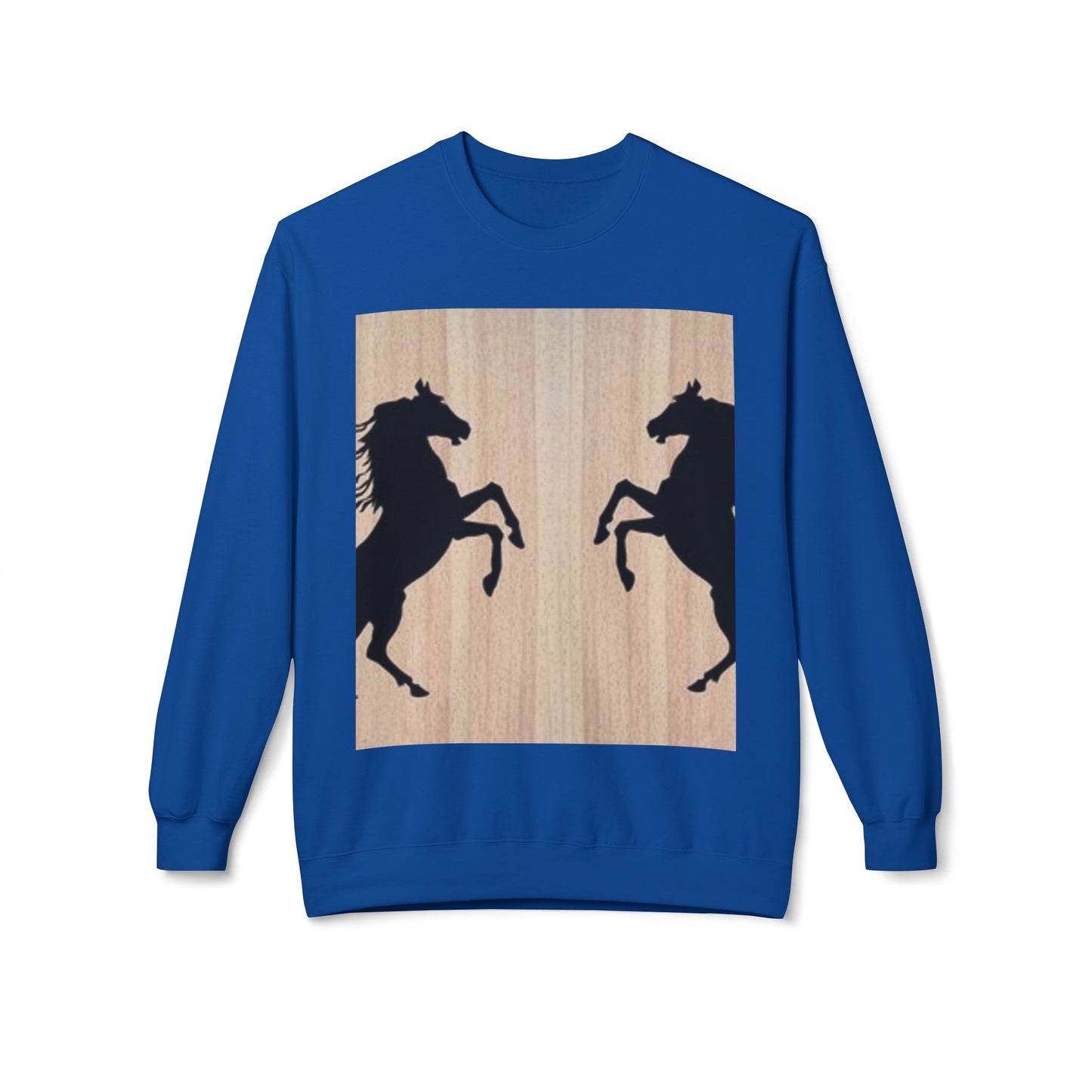 Equestrian Silhouette Fleece Sweatshirt - Perfect for Horse Lovers