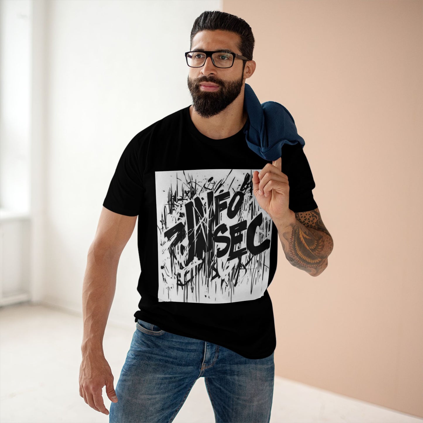 Trendy Graphic Tee with 'INFO SEC' Design – Perfect for Casual Wear or Cybersecurity Fans