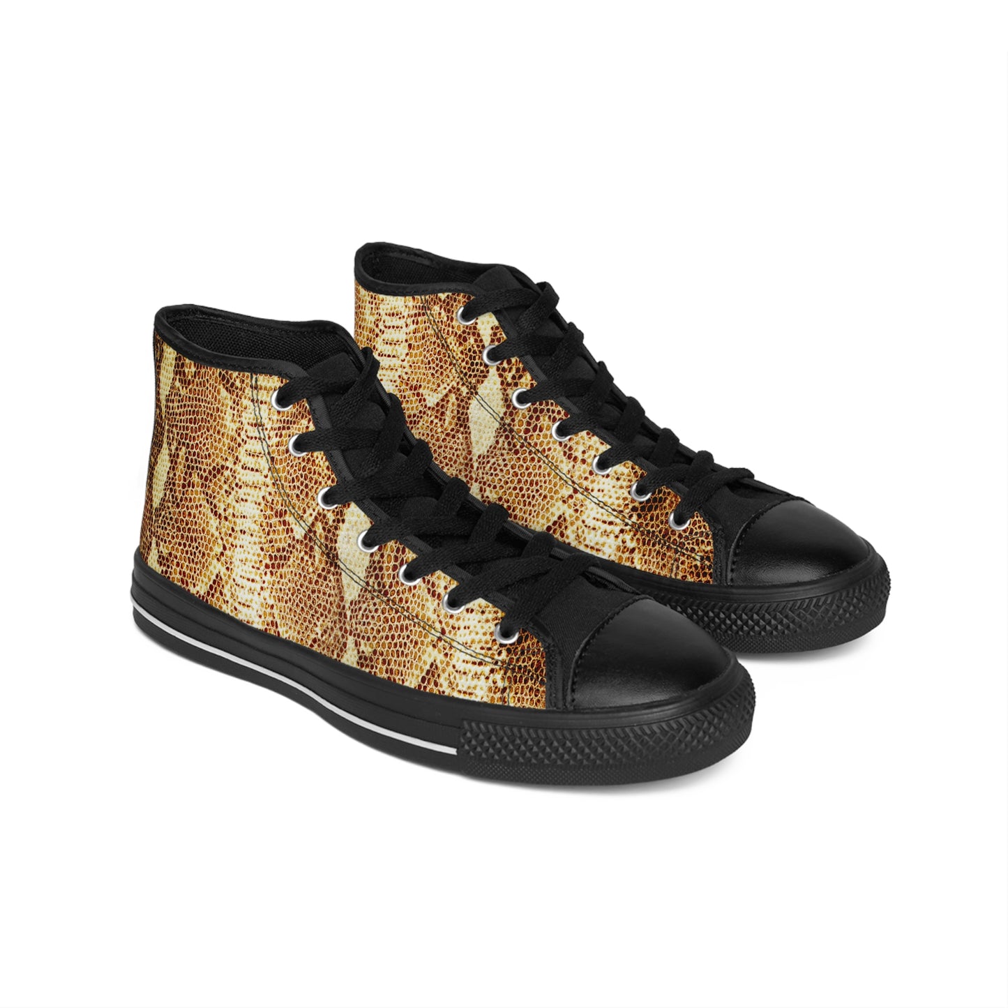 Stylish Snake Skin Men’s Classic Sneakers - Trendy Footwear for Bold Fashion