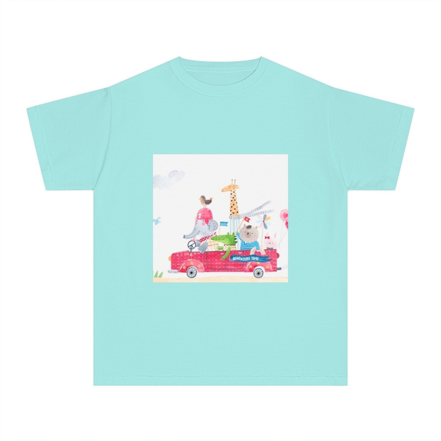 Fun Animal Adventure Youth Midweight Tee - Colorful Kids Tee for Playtime