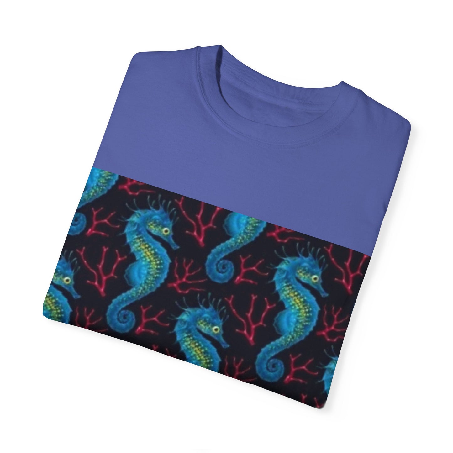 Ocean-Inspired Unisex T-Shirt with Seahorse Design