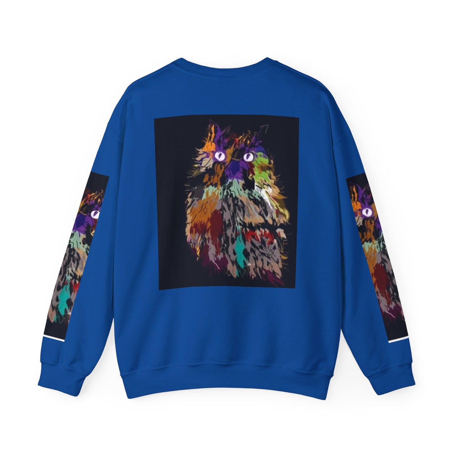 Colorful Owl Crewneck Sweatshirt - Unisex Heavy Blend™ - Cozy Art Wear for Animal Lovers