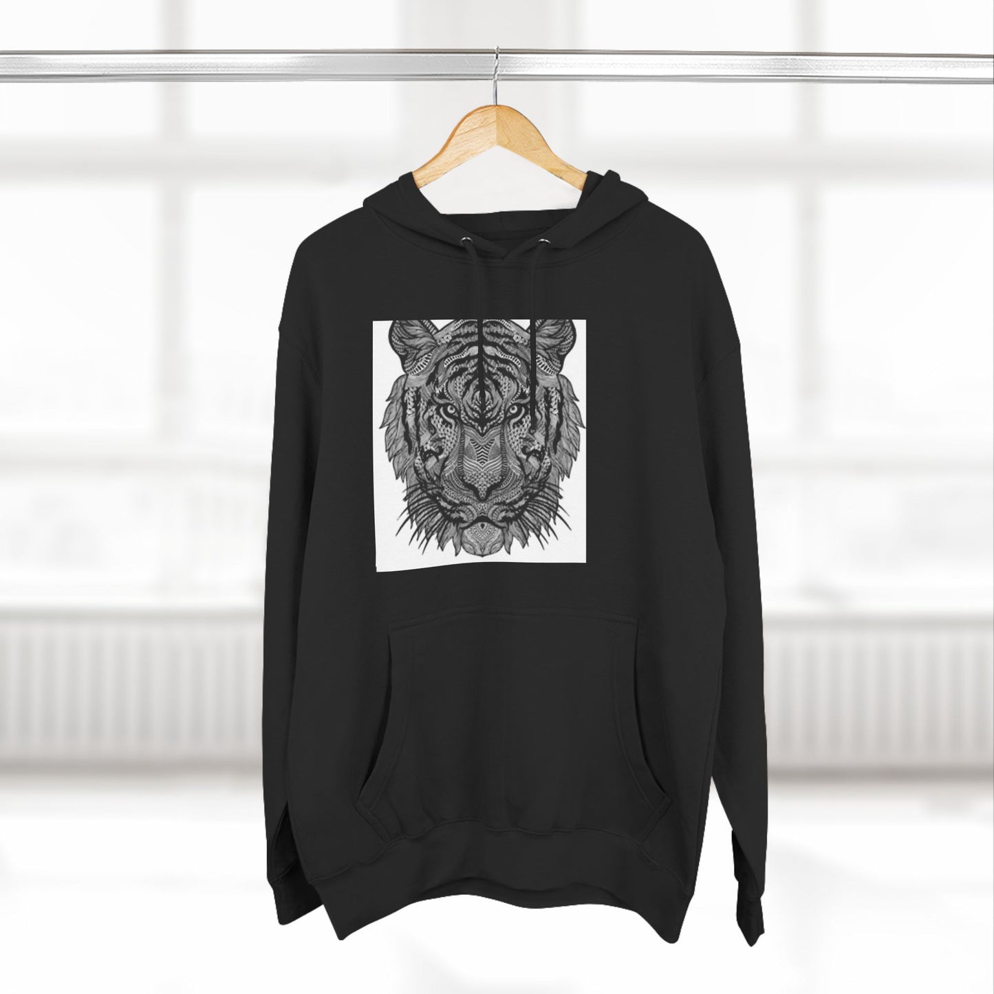 Majestic Tiger Hoodie - Cozy Three-Panel Fleece for Wildlife Lovers