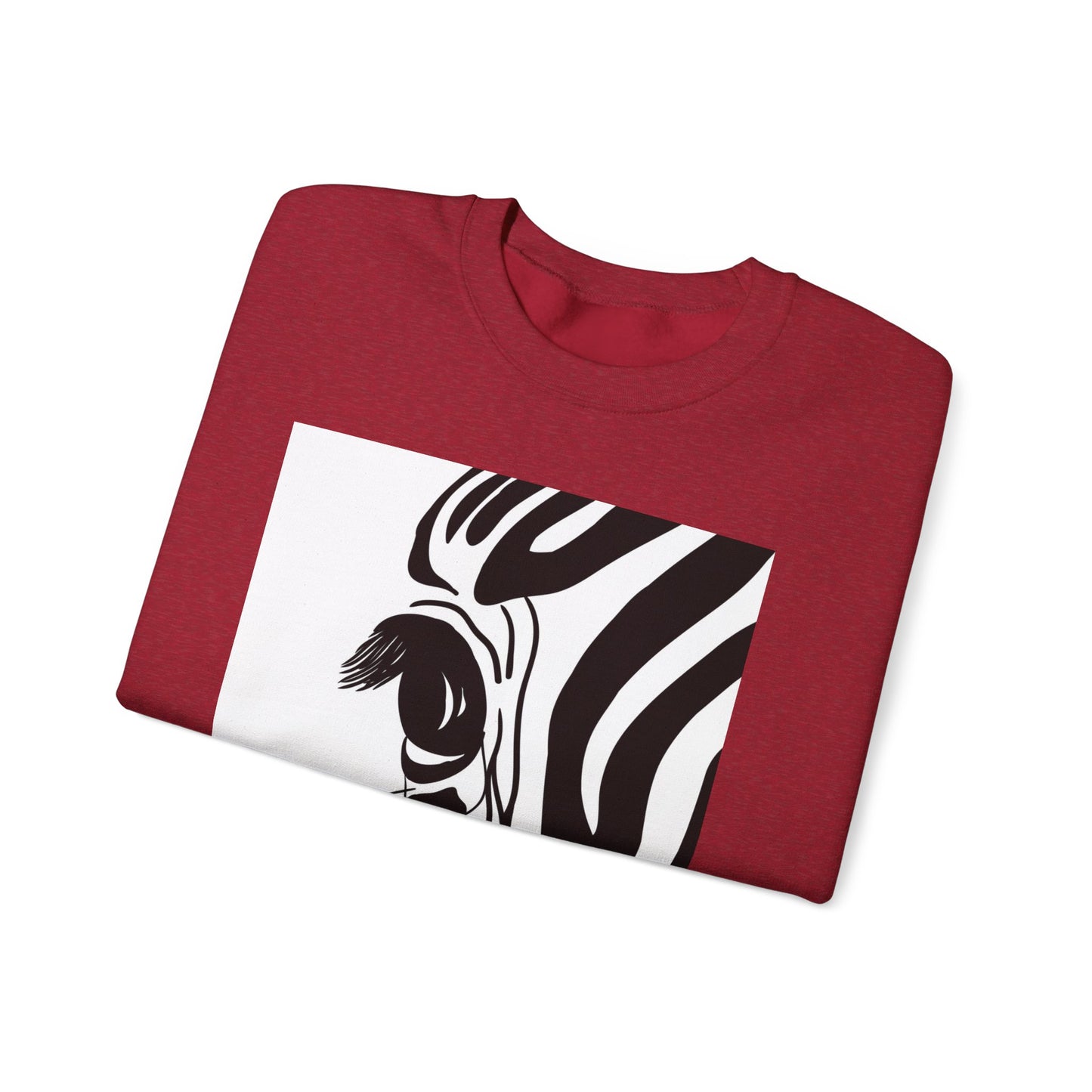 Artistically Designed Zebra Crewneck Sweatshirt - Perfect for Nature Lovers