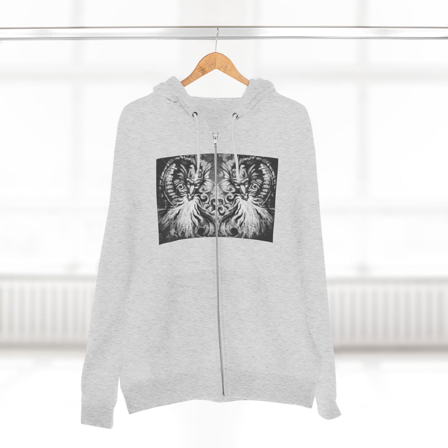 Colorful Artistic Unisex Zip Hoodie - Vibrant Design for Creative Souls