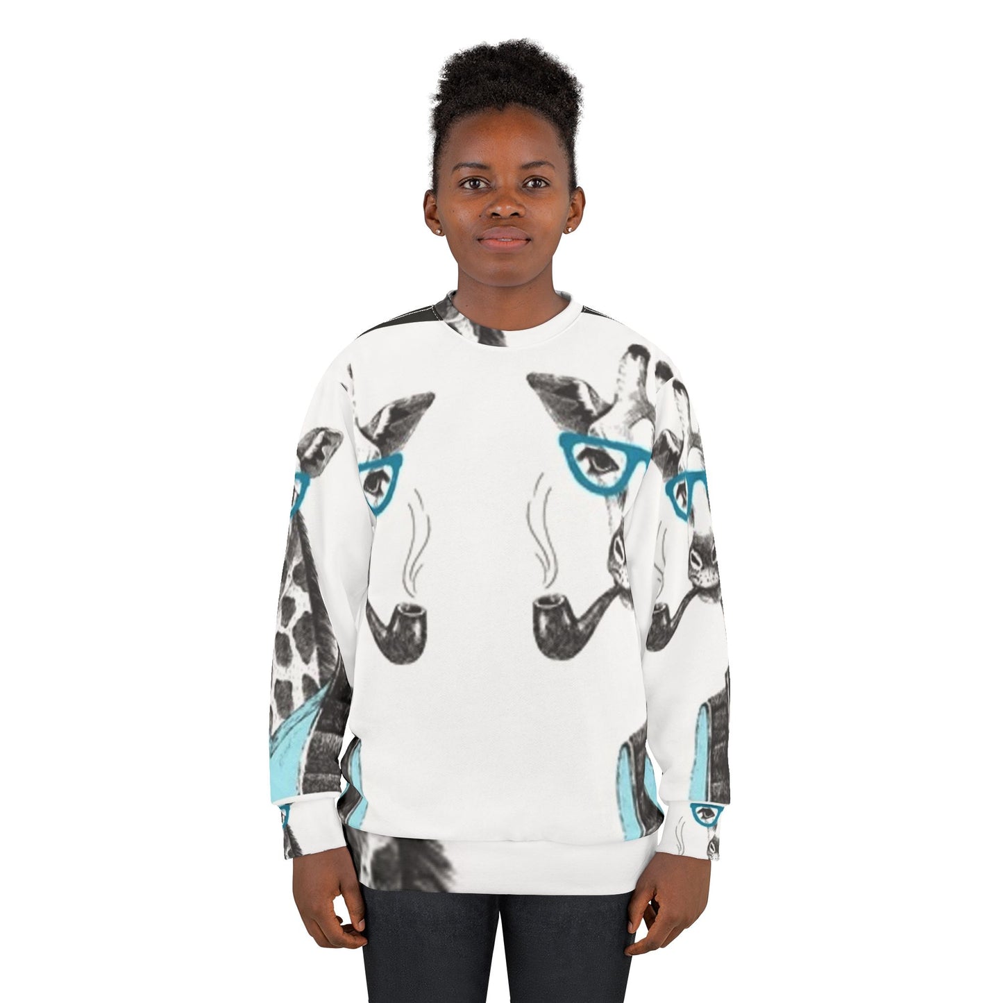 Cool Giraffe Unisex Sweatshirt - Trendy Animal Graphic Sweater for Casual Style