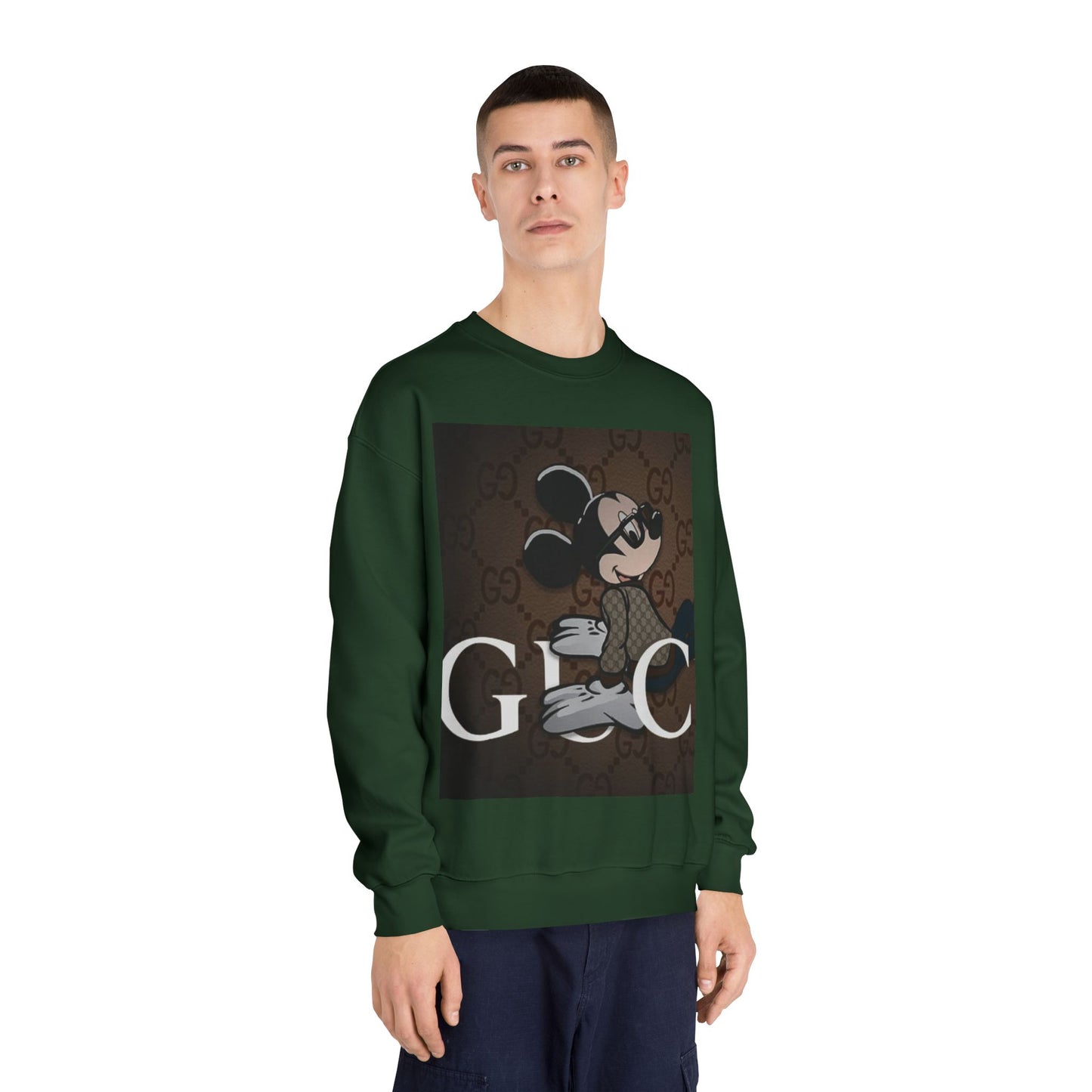 Trendy Mickey Mouse Graphic Crewneck Sweatshirt - Unisex Casual Wear