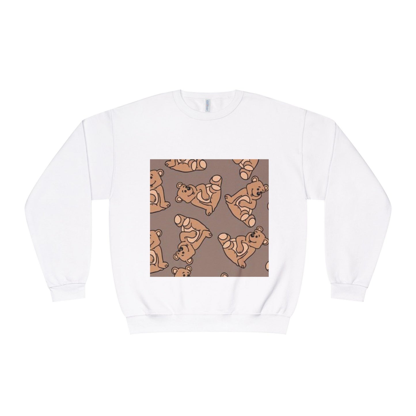 Cozy Bear Print Crewneck Sweatshirt - Perfect for Animal Lovers & Casual Comfort