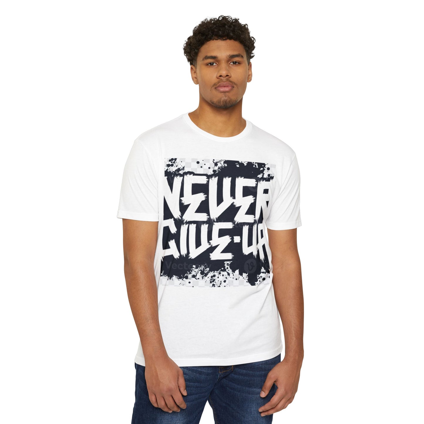 Unisex Motivational T-Shirt - "Never Give Up" Inspirational Tee