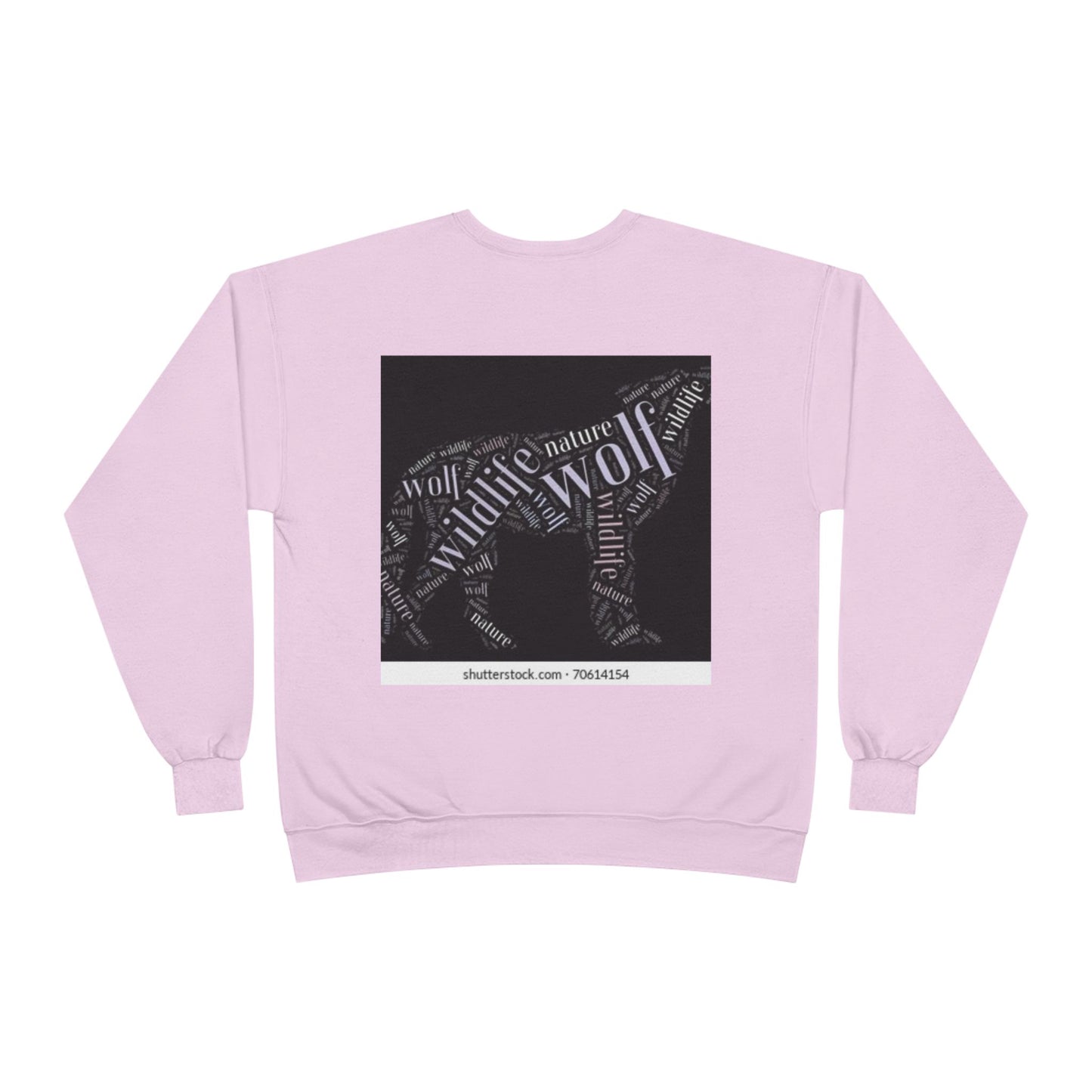 Unisex Eco-Friendly Wolf Graphic Crewneck Sweatshirt - Nature Lover Gift