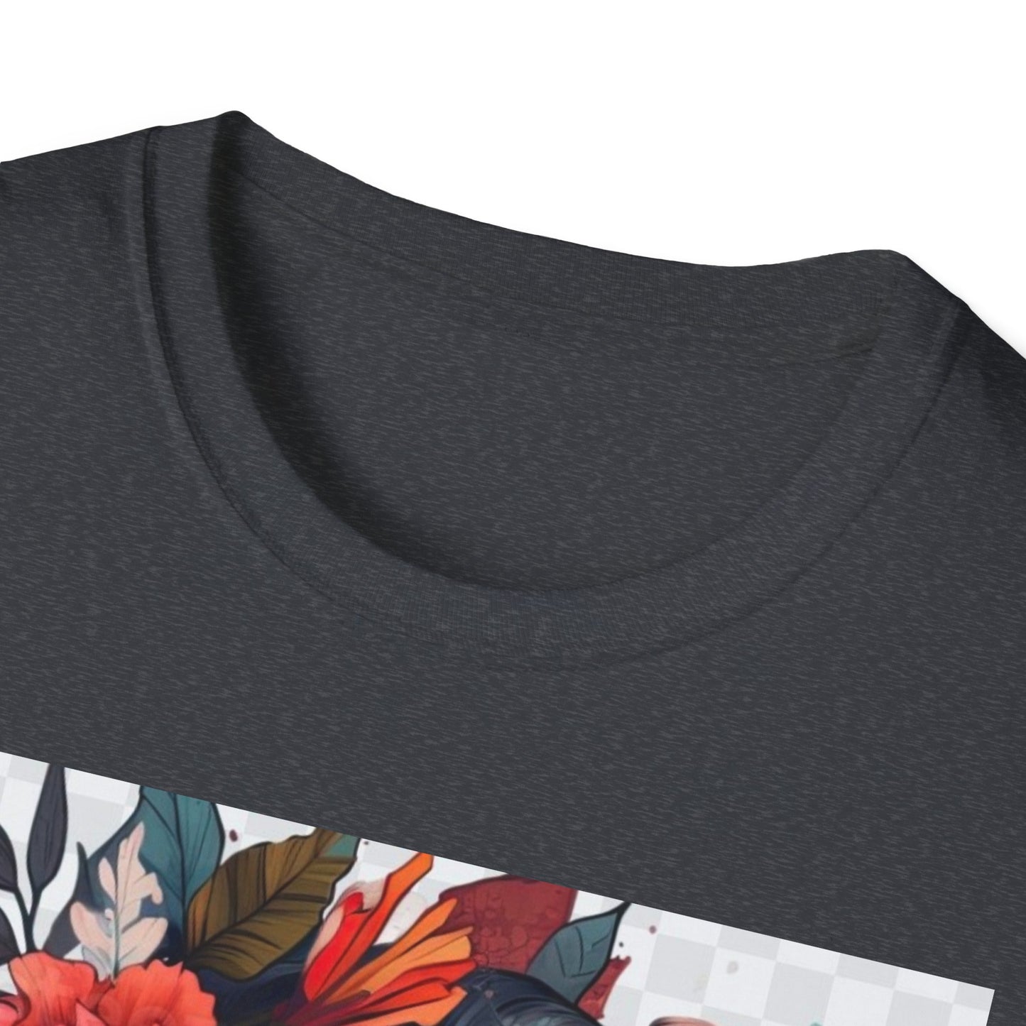 Bold Floral Art Unisex Softstyle T-Shirt