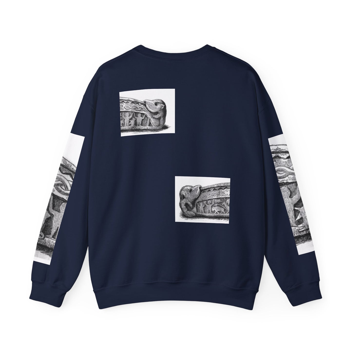 Artistic Unisex Heavy Blend™ Crewneck Sweatshirt - Vintage-Inspired Graphic Design