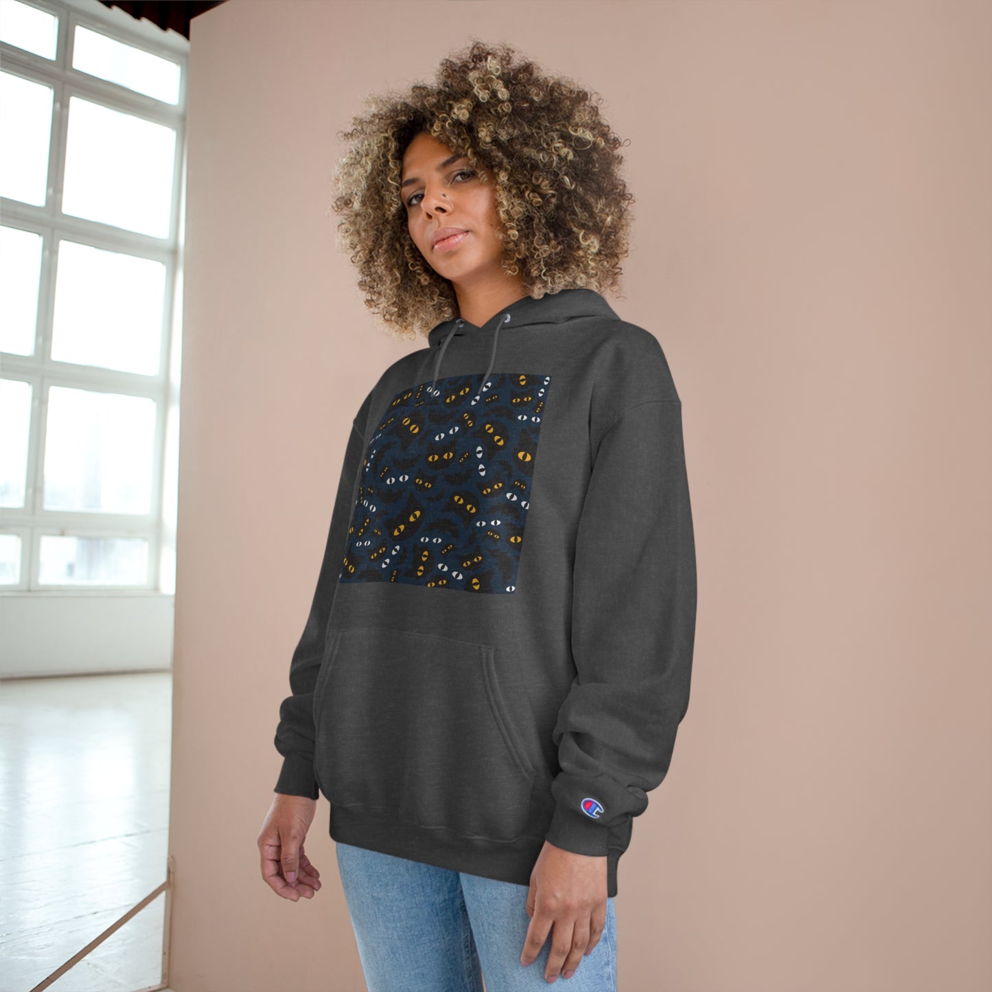Cozy Cat-Themed Champion Hoodie for Cat Lovers