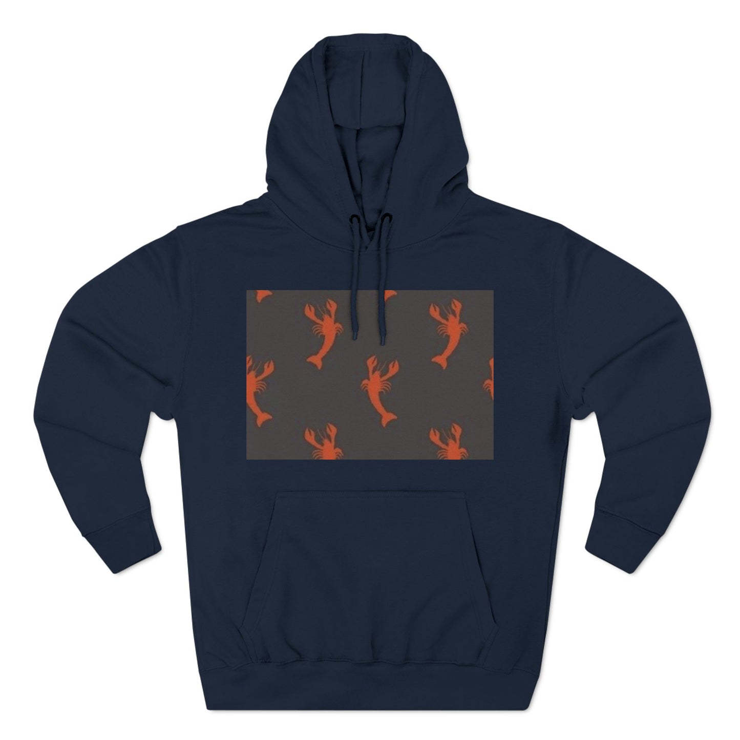 Lobster Print Fleece Hoodie - Perfect for Seafood Lovers
