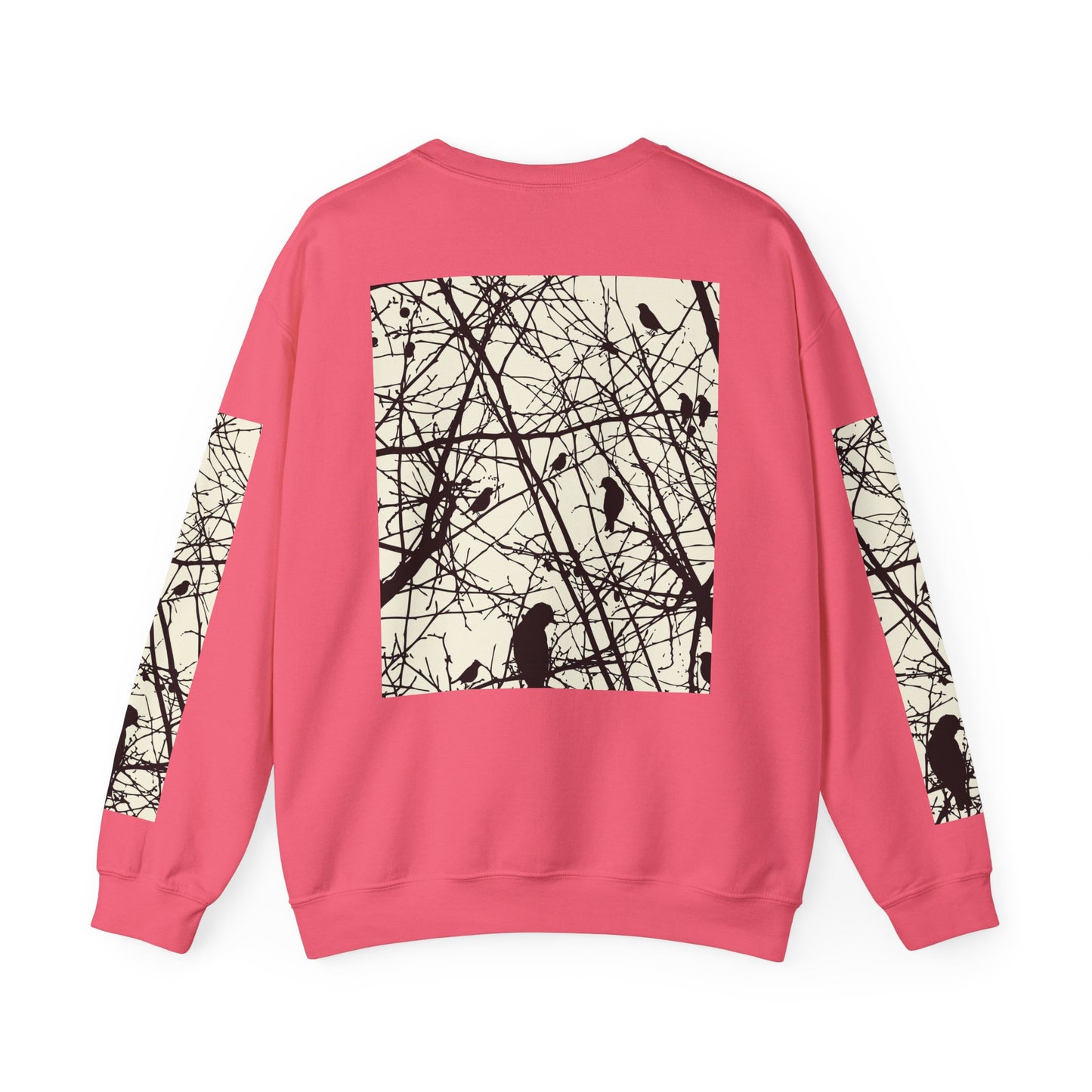 Nature-Inspired Unisex Crewneck Sweatshirt with Bird Print