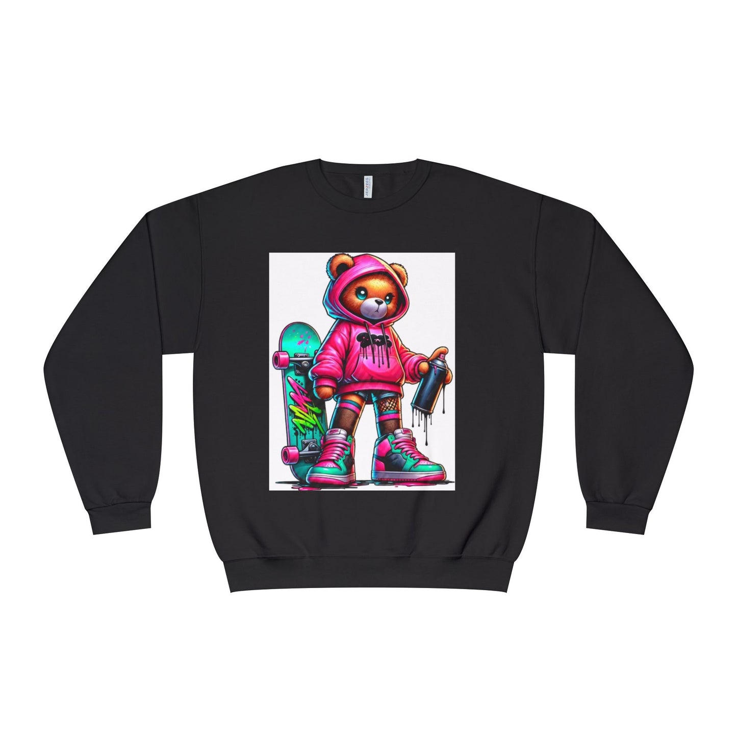 Skater Bear Crewneck Sweatshirt - Fun Streetwear Style