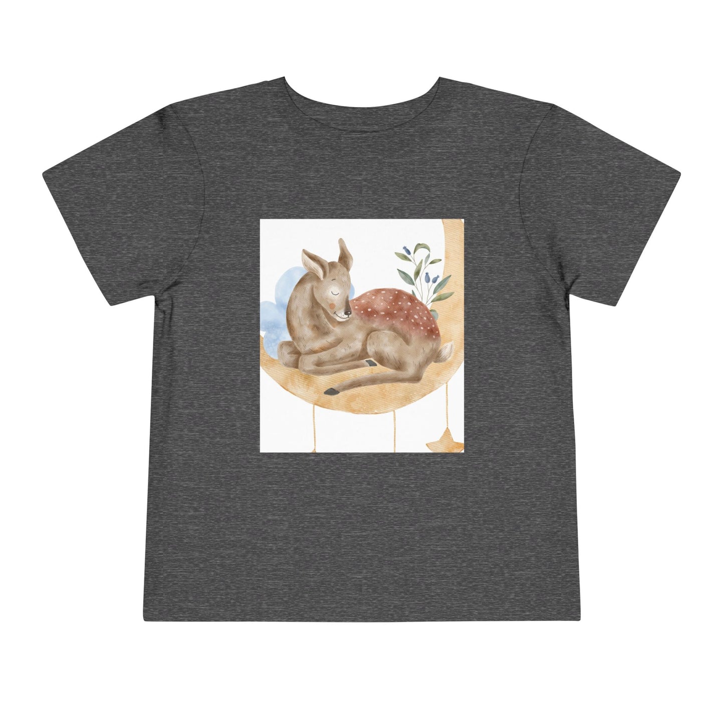 Whimsical Fawn Toddler Tee - Cute Short Sleeve Shirt for Kids