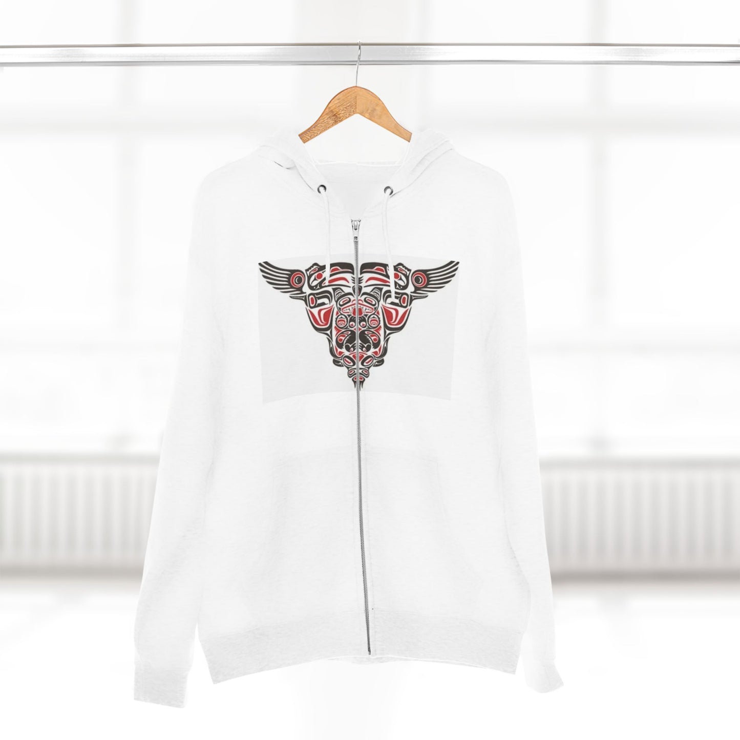 Artistic Tribal Unisex Zip Hoodie - Unique Modern Design
