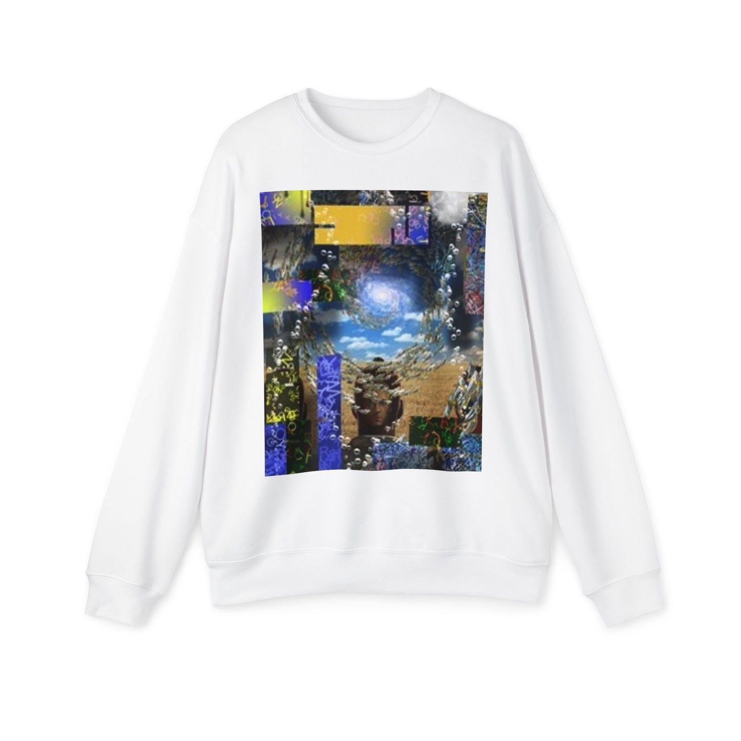 Cosmic Vibes Unisex Drop Shoulder Sweatshirt - Perfect for Casual Outings and Relaxation
