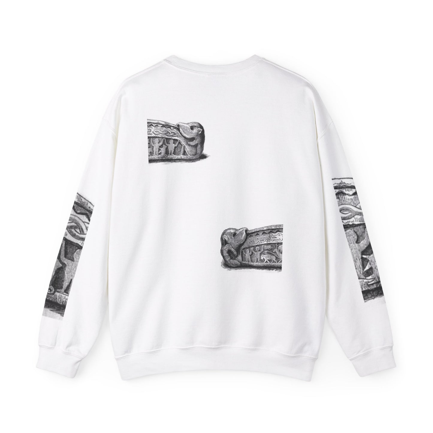 Artistic Unisex Heavy Blend™ Crewneck Sweatshirt - Vintage-Inspired Graphic Design