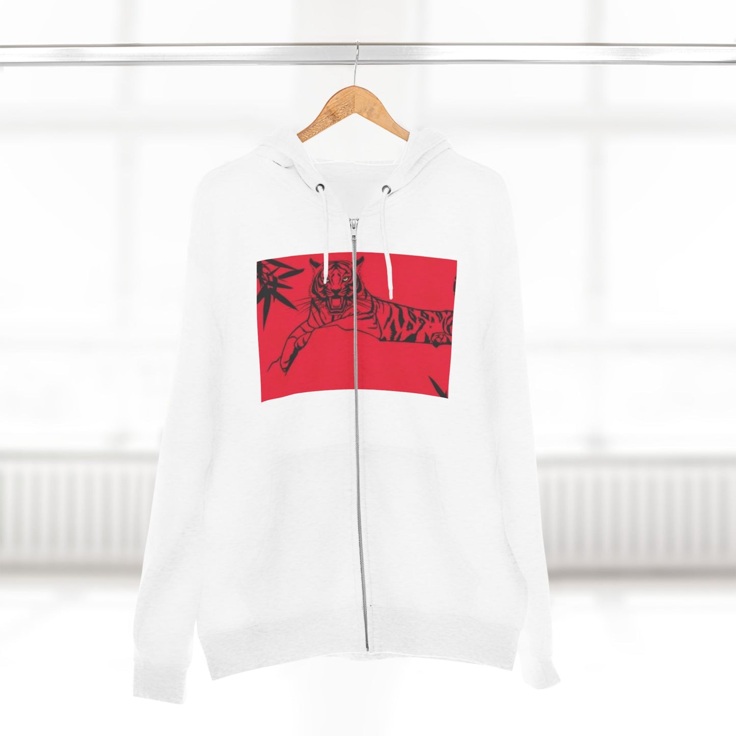 Cool Tiger Graphic Unisex Zip Hoodie - Trendy Streetwear for Animal Lovers