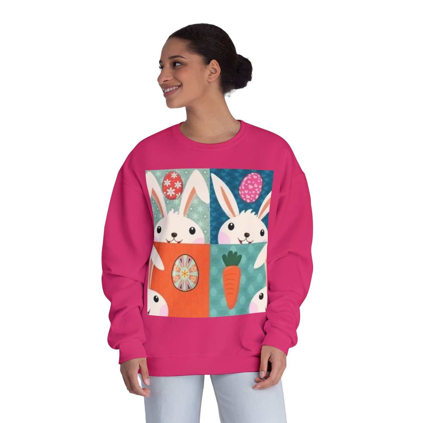 Cute Easter Bunny Sweatshirt - Unisex Crewneck for Spring Celebrations