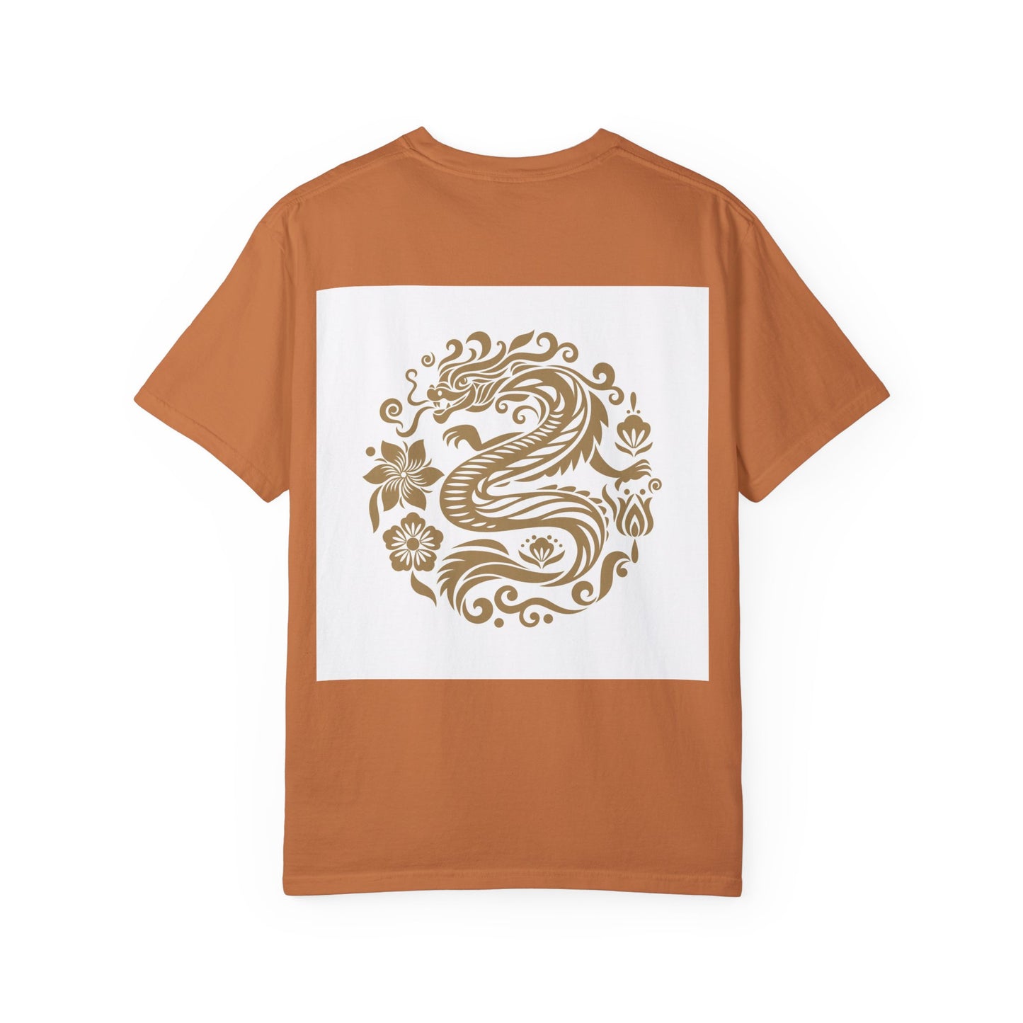 Garment-Dyed Dragon Graphic T-shirt for Nature Lovers