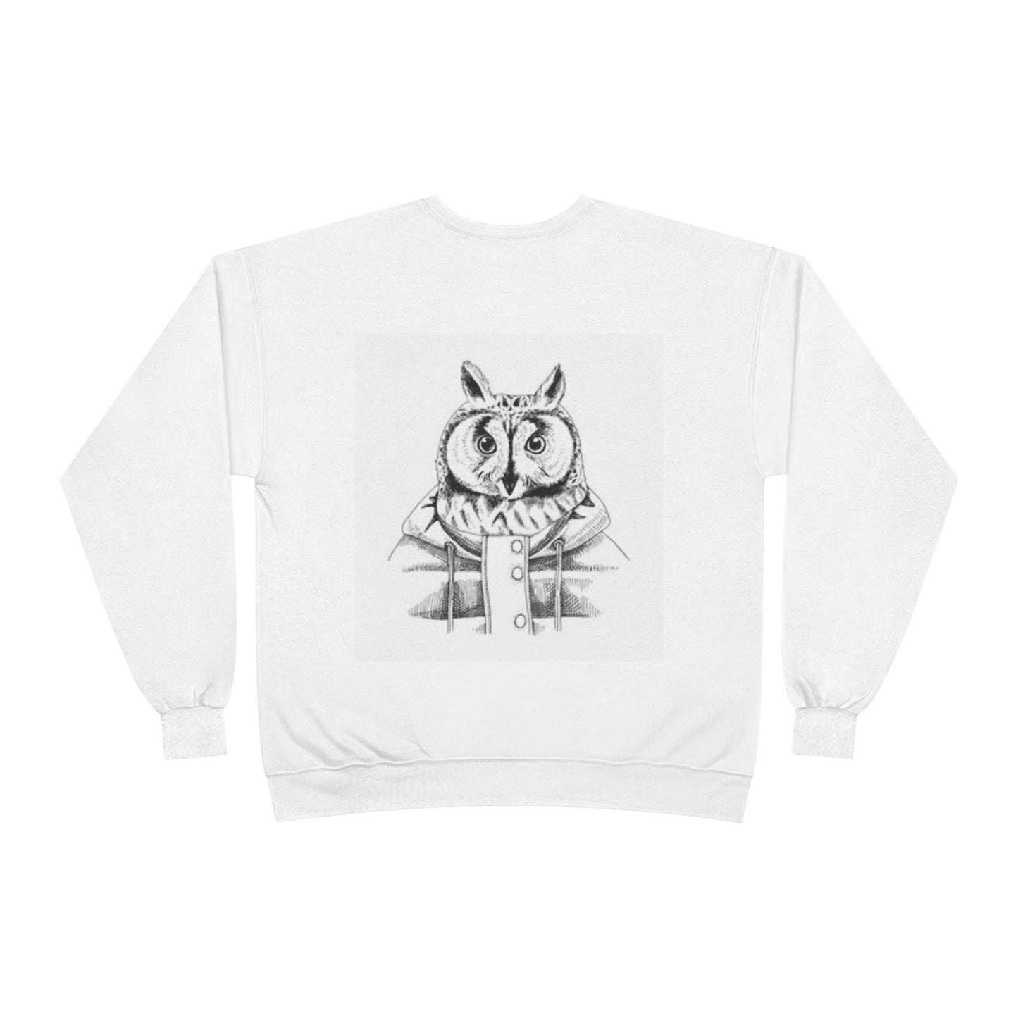 Whimsical Owl Eco-Friendly Crewneck Sweatshirt - Unisex