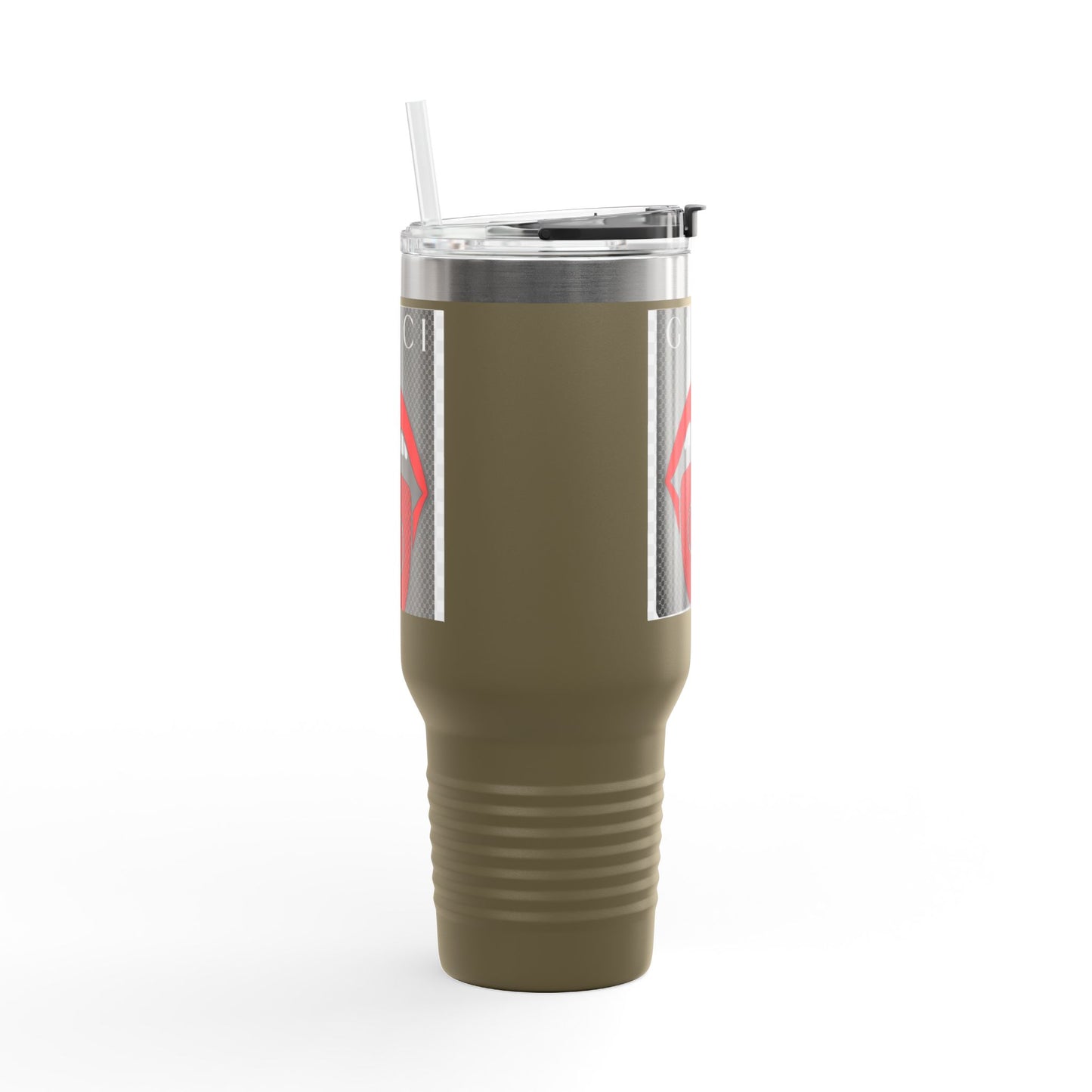 Gucci Style Insulated Travel Mug - 40oz with Iconic Lip Design