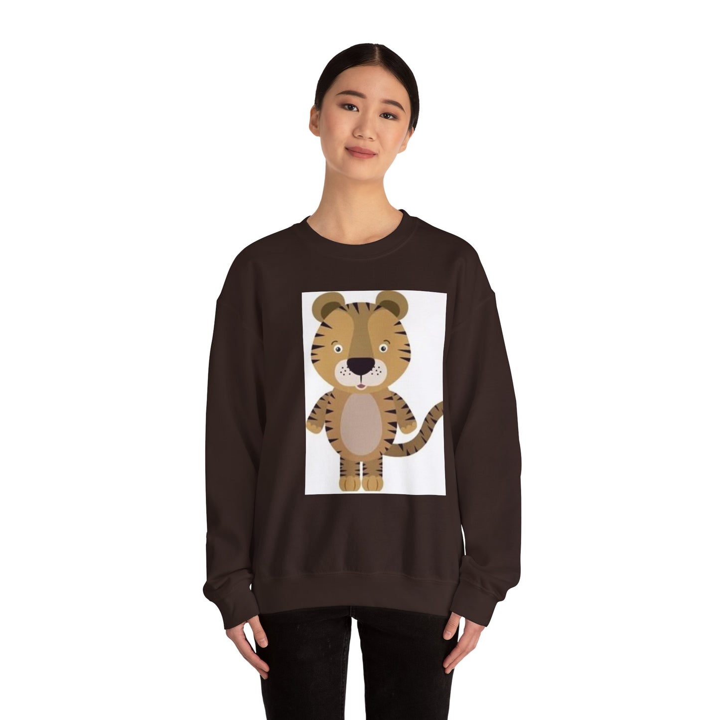 Cute Tiger Design Unisex Heavy Blend Crewneck Sweatshirt
