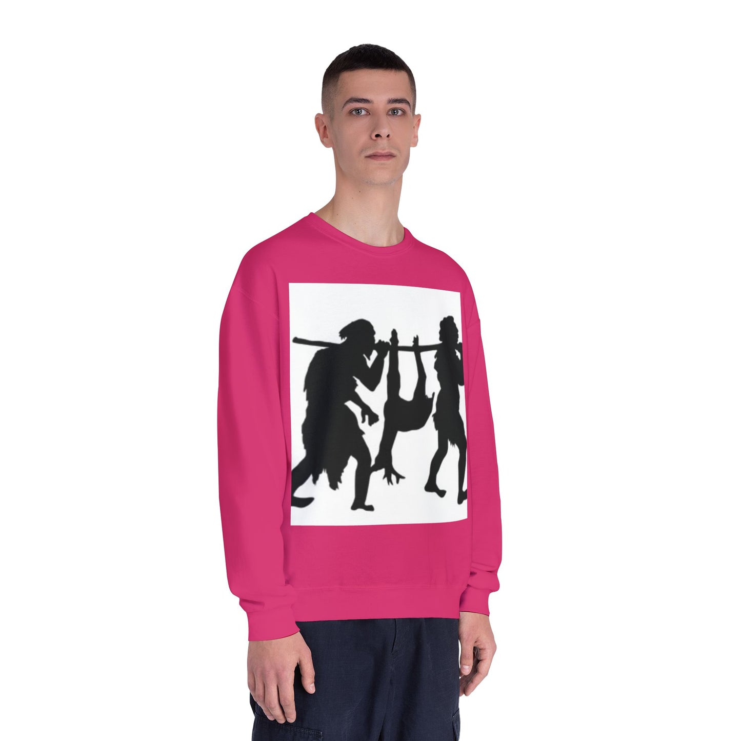 Caveman Humor Unisex Crewneck Sweatshirt - Fun Graphic Design