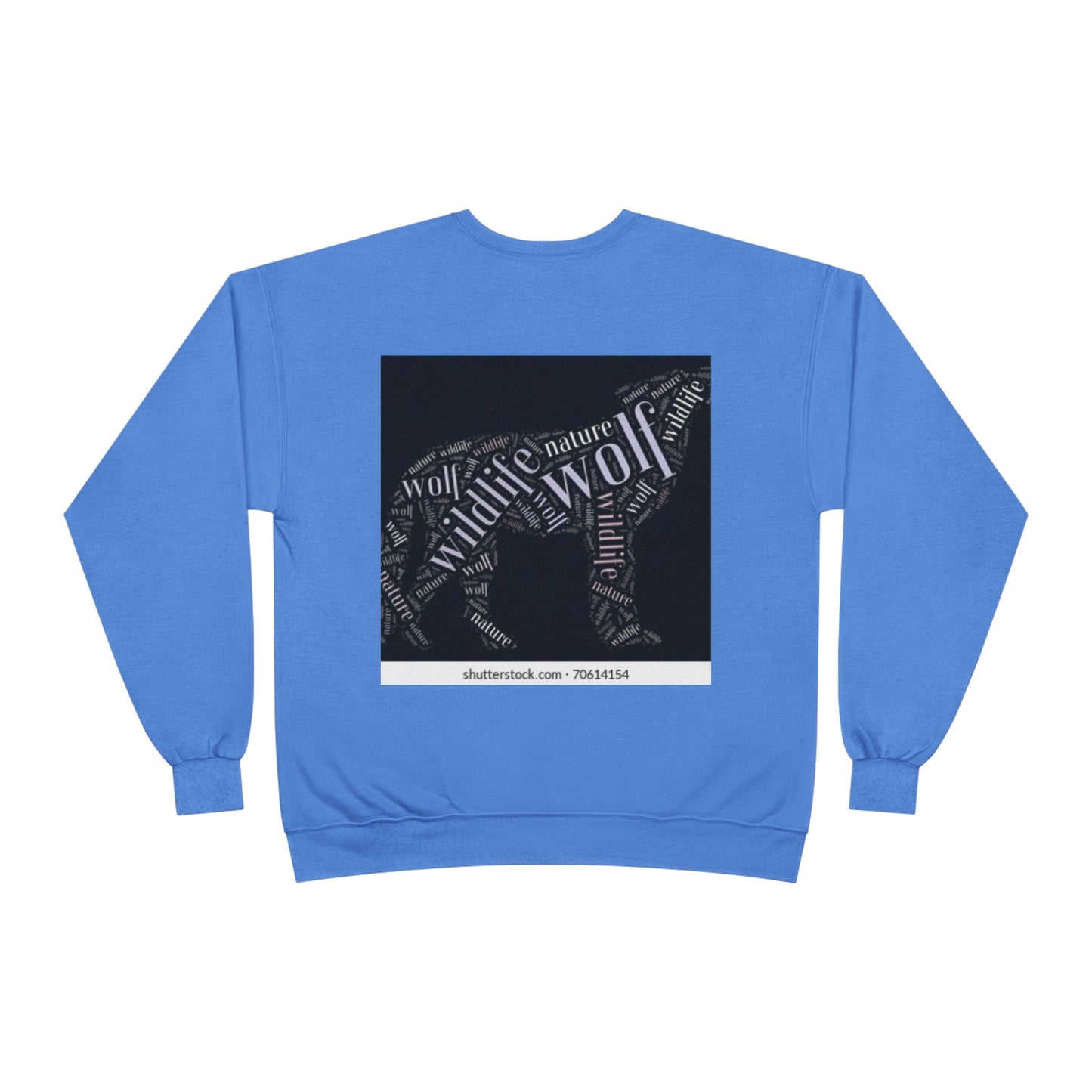 Unisex Eco-Friendly Wolf Graphic Crewneck Sweatshirt - Nature Lover Gift