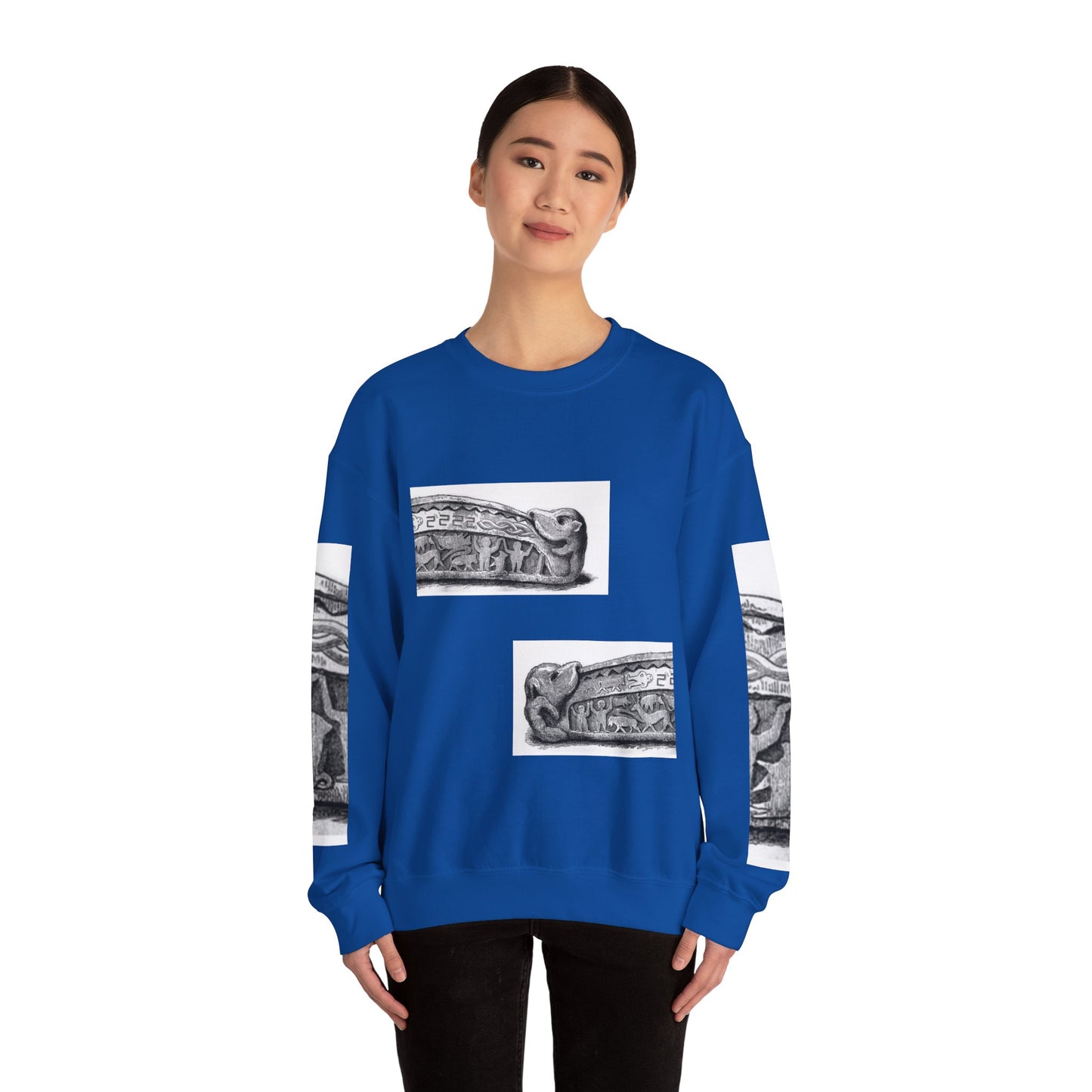 Artistic Unisex Heavy Blend™ Crewneck Sweatshirt - Vintage-Inspired Graphic Design