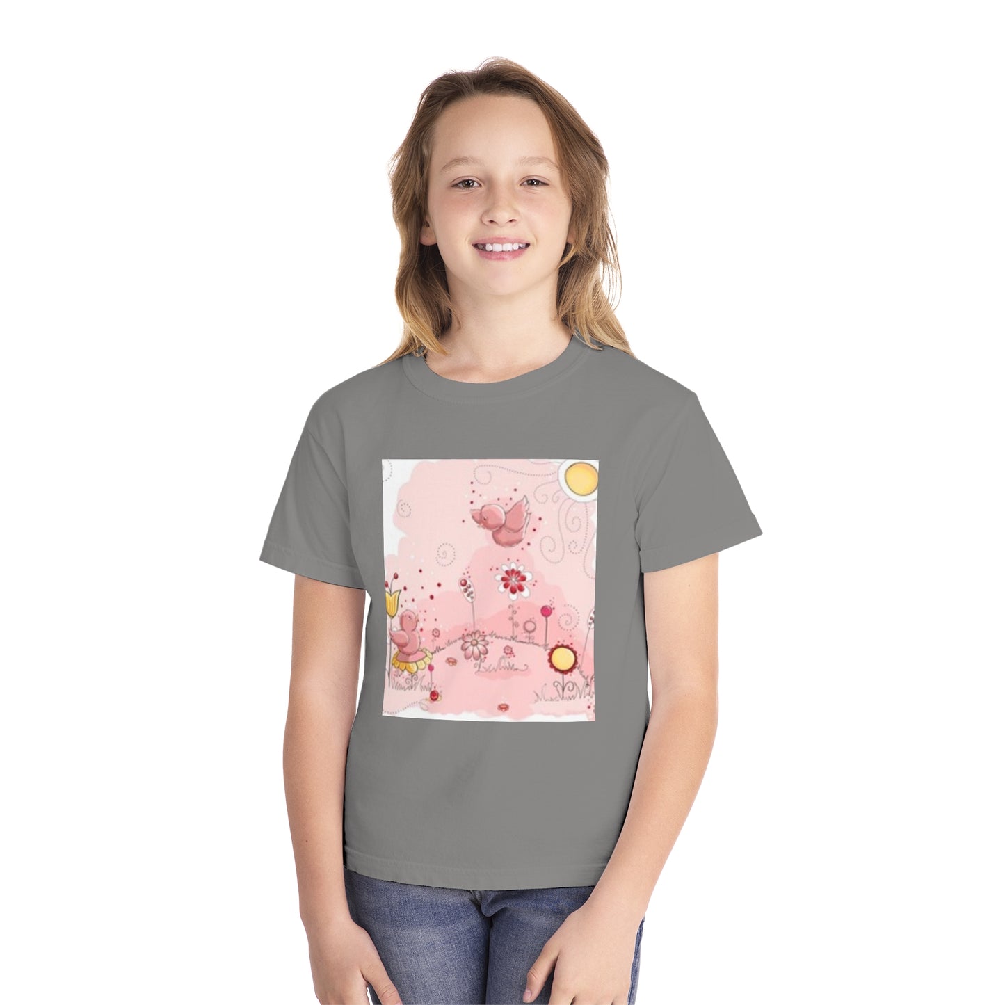 Fun Dinosaur Youth Midweight Tee for Boys and Girls - Perfect for Play and Adventures